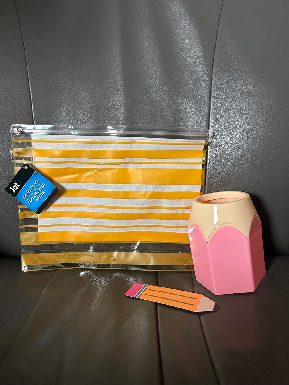 Jot Binder Pouch & Pink Pencil Holder Bundle